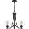 Quoizel Lighting Pruitt 3 - Light Chandelier in  Matte Black - 2 of 3