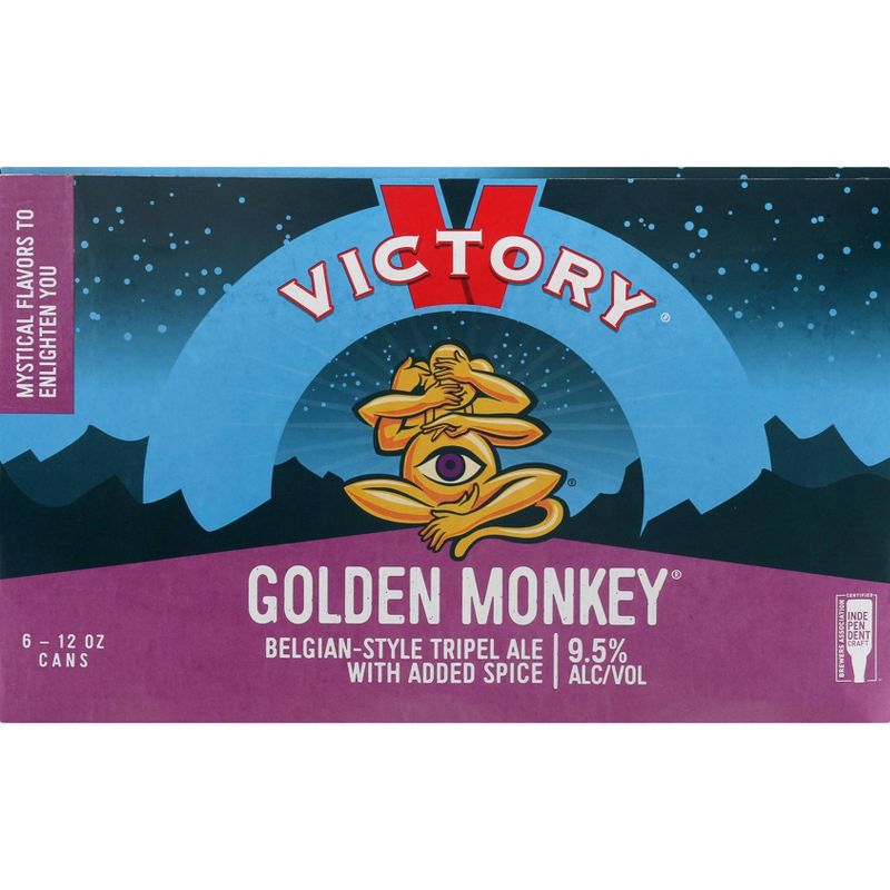 Victory Golden Monkey Belgian-Style Tripel Ale Beer - 6pk/12 fl oz Cans, 5 of 6
