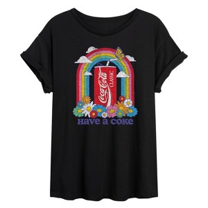 Women's - Coca-Cola - Have A Coke Rainbow Oversized Graphic T-Shirt - 1 of 4