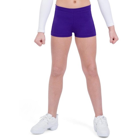 Capezio Purple Team Basics Boys Cut Low Rise Short - Girls Large