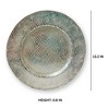 Essential Decor & Beyond 13.2" Modern Glam Glass Charger in Silver Set of 4 - 3 of 4