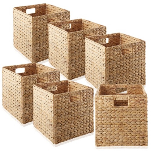 Best Choice Products 13x13in Hyacinth Storage Baskets, Set of 5  Multipurpose Collapsible Organizers - Black