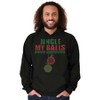 Funny Christmas Joke Jingle My Balls Hoodie Hooded Sweatshirt Men Brisco Brands - 2 of 4