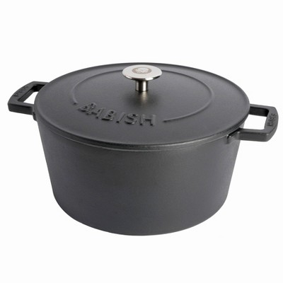 Matte Black 6-Quart Enameled Cast Iron Dutch Oven with Lid