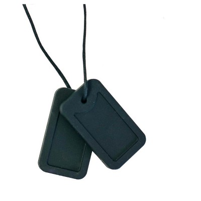 Chewigem Chew Necklace Dog Tags, Black