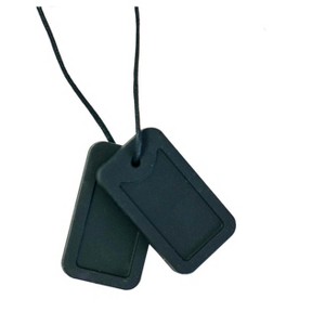 Chewigem Chew Necklace Dog Tags, Black - 1 of 2