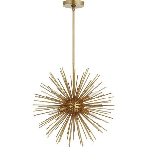 Quorum Lighting ELECTRA 6-Light Pendant, Gold Leaf, 20 Width, Stem Hanging, Dry Rated - 1 of 1