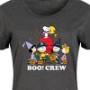 Women's Peanuts Boo Crew Graphic T-shirt Dress - Heather Charcoal - 4X - 2 of 4