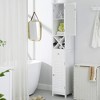 VASAGLE Bathroom Tall, Freestanding Storage Cabinet with Shutter Doors, Drawer, and Removable X-Shaped Stand,Scandinavian Style,White - 3 of 4