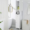 VASAGLE Bathroom Tall, Freestanding Storage Cabinet with Shutter Doors, Drawer, and Removable X-Shaped Stand,Scandinavian Style,White - image 3 of 4