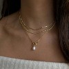 Attop Women's Gold-Plated Triple-Layer Pearl Set Exquisite 14K Gold-Plated Fashion Layered Necklace - 3 of 4