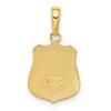 Black Bow Jewelry 14k Yellow Gold Small Police Badge Pendant - 3 of 4