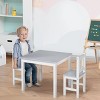 INFURNIC Kids Table Sets 3 Piece Table and Chair Set for Arts Meals Homework and Play for Toddlers, Gray, 23.5"*19.8"*19" - 2 of 4