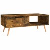 vidaXL Coffee Table Smoked Oak 39.4 in.x19.5 in.x16.9 in. Engineered Wood - 4 of 4