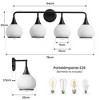 KAISITE 2-Light Modern Bathroom Vanity Light with Globe Glass Shades, Elegant Wall Fixture for Mirror, Sink or Dressing Area - 3 of 4