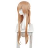 Unique Bargains Women's Wigs 35" Light Gold Tone with Wig Cap - 3 of 4