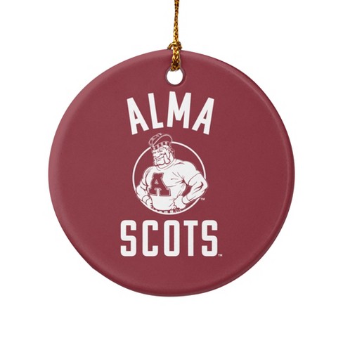 Alma College Scots Logo Porcelain Holiday Christmas Tree Ornament - image 1 of 4