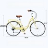 VisioGear Bicycles, 24 Inch Ladies Bicycle with Adiustable Seat, Commute Bicycle for Women Ladies, Yellow, 62.2"*23.62"*40.16" - 2 of 4