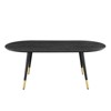 Modway Vigor Oval Dining Table – 47" Black Modern Pedestal Table with Smooth Rounded Top and Tapered Legs - 3 of 4