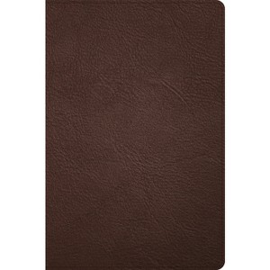 CSB Large Print Thinline Bible, Holman Handcrafted Collection, Brown Premium Goatskin - by  Csb Bibles by Holman (Leather Bound) - 1 of 1