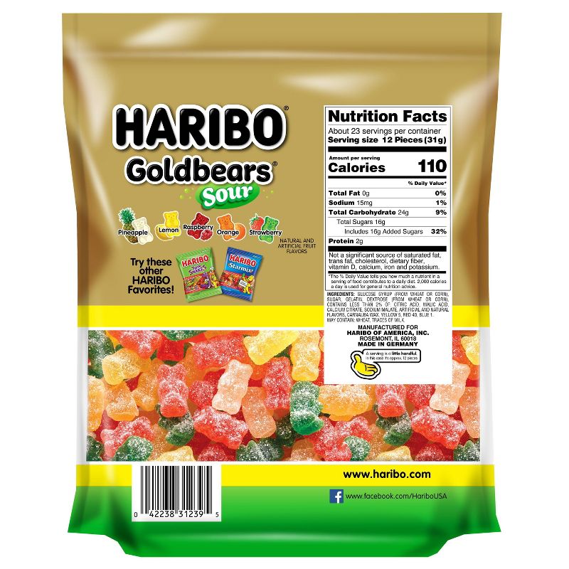 Haribo Sour Gold Bears - 25.6oz, 2 of 4