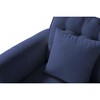 NicBex 85.4 Inch 3-seater Sofa with Tufted Back Cushions and 2 Pillows for Office,Living Room,Apartment,Blue - 4 of 4