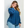 Avenue Women's Plus Size Gabby Embroidered Pintuck Shirt - 4 of 4