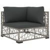 vidaXL Outdoor Furniture Set - 8 Piece Patio Lounge Set with Cushions - Poly Rattan Material - Weatherproof and Durable Construction - Gray - 4 of 4