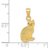 Black Bow Jewelry 14k Yellow Gold Reversible I Heart My Cat Pendant - 4 of 4