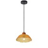 Dewdrop Vintage Pendant Light Warm Cozy Lighting Amber Shade Farmhouse Pendant 1 Light ETL For Hallway Entry - 2 of 4