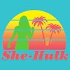 Girl's She-Hulk: Attorney at Law Sunset Green Hero T-Shirt - 2 of 4