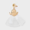 Bride Cowboy Hat Drop Earrings - Ivory/White - 2 of 2