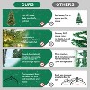 YOOCOZZ Christmas Decor, 4FT Green PVC+PE Tree, 50 Warm UL Light, 919 Tips, Hinged Branch Design, Realistic Needles, Sturdy Metal Stand, Easy Setup - 4 of 4