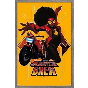 Trends International Marvel Spider-Man: Across the Spider-Verse - Jessica Drew Framed Wall Poster Prints - 1 of 4