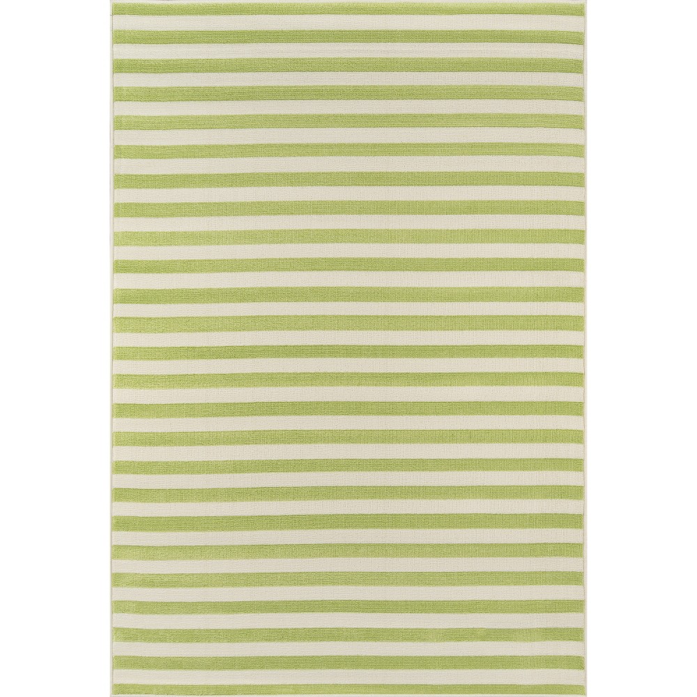 4'x6' Stripe Area Rug Green