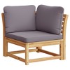 vidaXL Patio Lounge Set - Elegant Garden Sofa Set with Cushions - Acacia Wood 6-Piece Modular Outdoor Furniture for Patio, Deck, Garden - 4 of 4