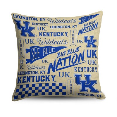 NCAA Kentucky Wildcats Mapping Woven Pillow