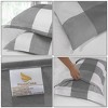 PiccoCasa 100% Quality Soft Plaid Pattern Comforter Sham Set 3 Pcs - 4 of 4