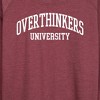Women's - Instant Message - Overthinkers University Lightweight French Terry Wide Neck Long Sleeve Shirt - 2 of 4