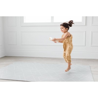 Little Bot Reversible Gray and White Foam Play Mat
