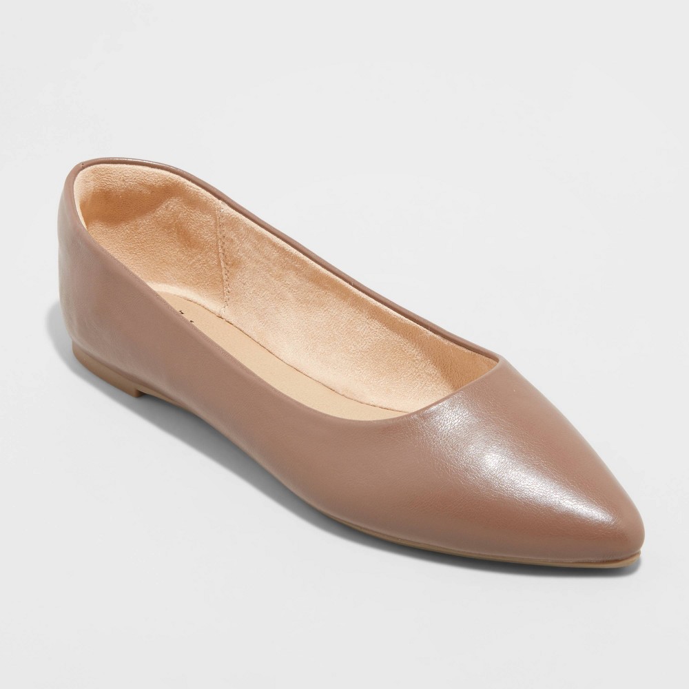 Size 6 Women's Corinna Ballet Flats - A New Day Rosewood 