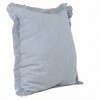 20" X 20" Dark Blue And White 100% Cotton Abstract Zippered Pillow - 4 of 4
