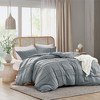 510 Design California King Porter Soft Washed Pleated Duvet Cover Set Blue/Gray - 4 of 4