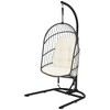 Costway Hanging Wicker Egg Chair w/ Stand Cushion Foldable Outdoor Indoor - 2 of 4