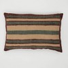 SEVOBAL Bed Pillows Double-Sided Stripe Throw Pillow, Decorative for Sofa, Bed, Durable Accent Cushion for Living Room, Bedroom, Brown, 24"*16"*2" - 2 of 4