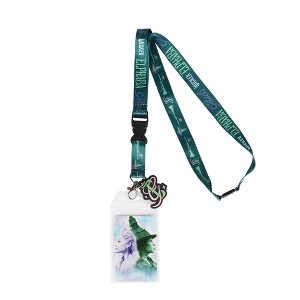 Wicked Elphaba and Glinda 22-inch Lanyard with Clear ID Sleeve and Rubber Charm - 1 of 4