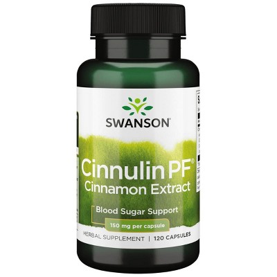Swanson Cinnulin Pf Cinnamon Extract 150 mg, 120 Capsules.