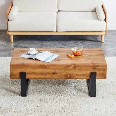Minimalis Coffee Table With Metal Legs,Marble-Patterned Coffee Table,Coffee Table Unique,Coffee Table For Living Room -Maison Boucle