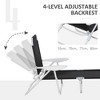 TiramisuBest 2 PCS Folding Chaise Lounge Pool Chairs,Outdoor Sun Tanning Chairs with 5-Level Reclining Back,Steel Frame for Beach,Yard,Patio,Dark Gray - 4 of 4