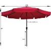 Vynxaria 10ft Heavy-Duty Patio Umbrella - Waterproof & UV-Resistant Outdoor Shade - 4 of 4